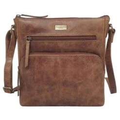 Assots London Agatha Vintage VT Crossbody Bag - Tan