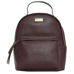 Assots London Betty Mini Pebble Grain Leather Backpack - Burgundy