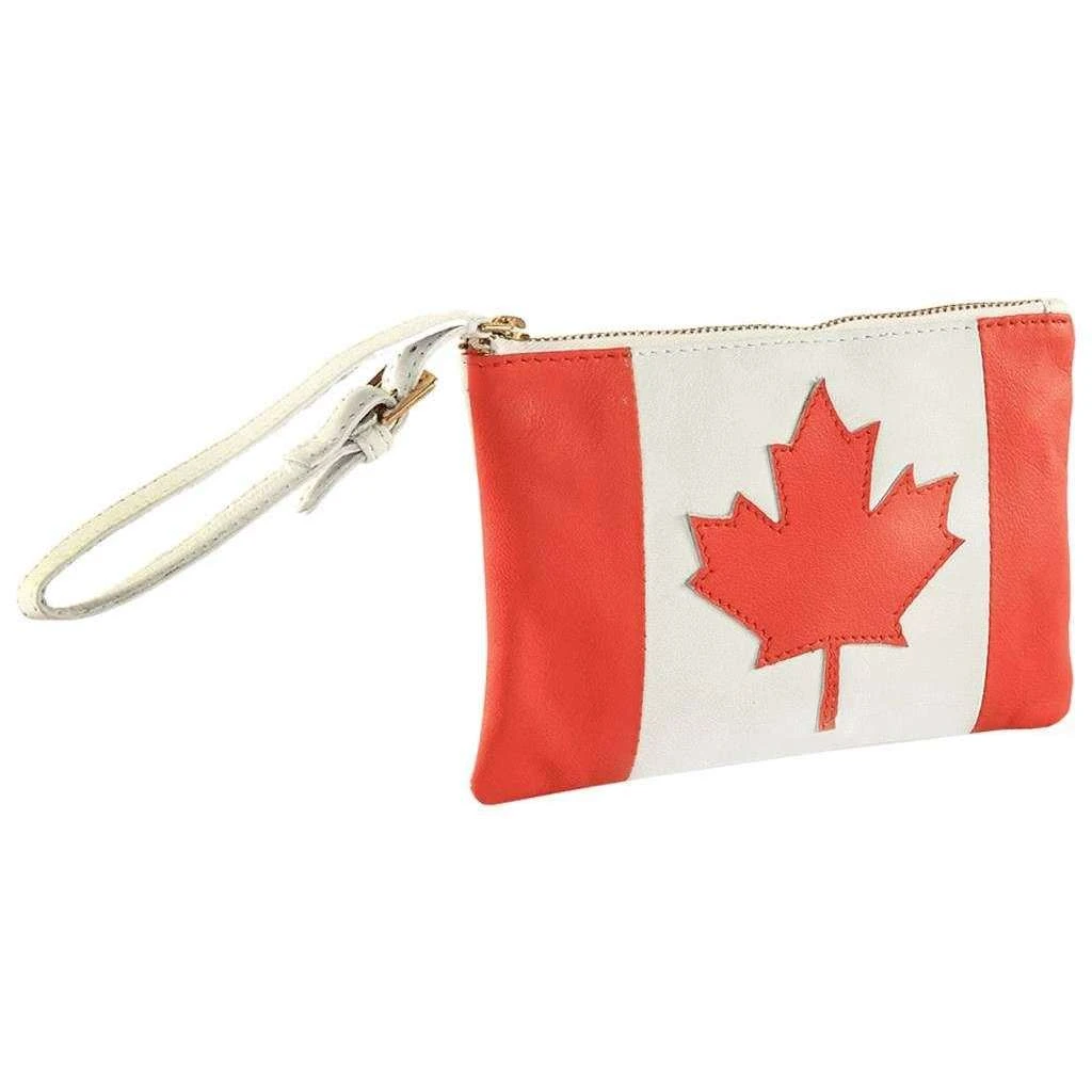 Assots London Canadian Country Flag Leather Wristlet - Red - Image 2