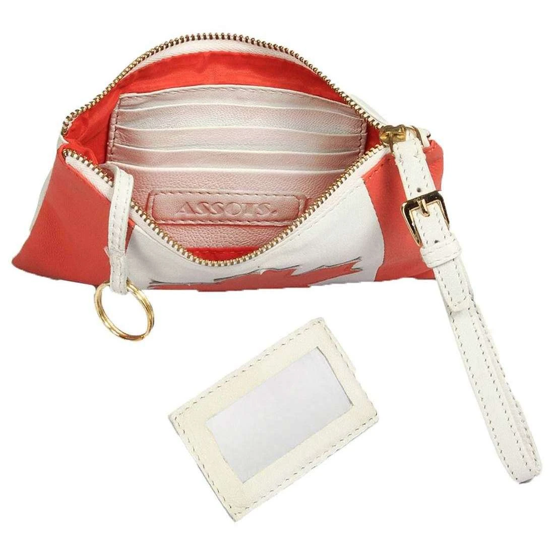 Assots London Canadian Country Flag Leather Wristlet - Red - Image 3