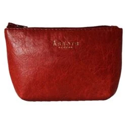 Assots London Diana Full Grain Leather Coin Purse - Red