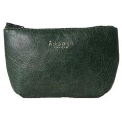 Assots London Diana Full Grain Leather Coin Purse - Tree Top Green