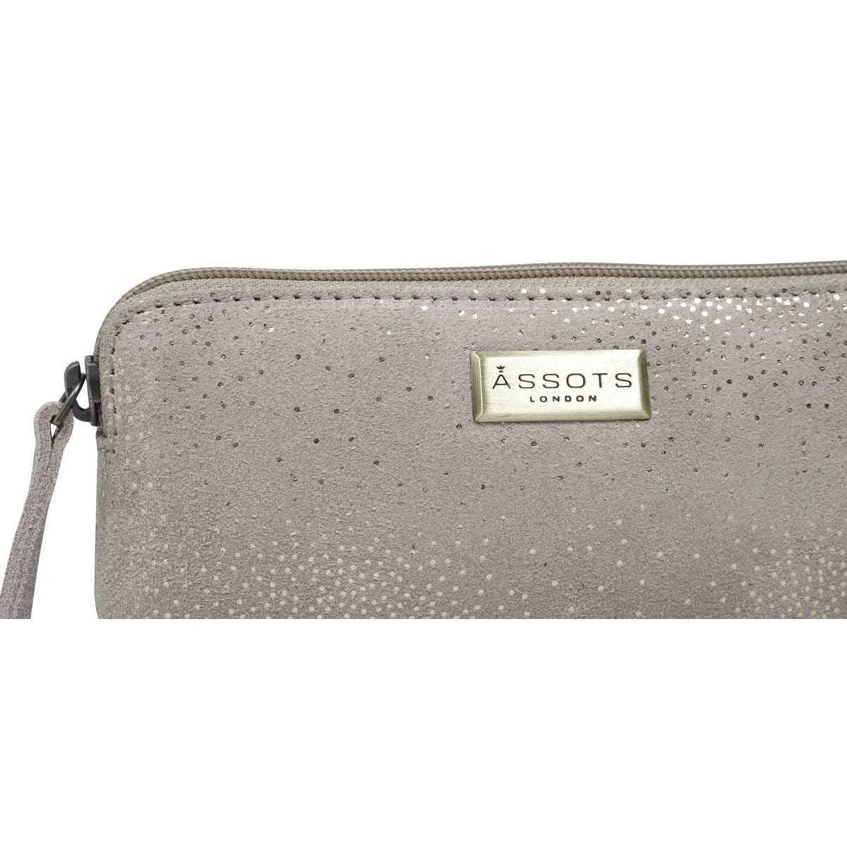 Assots London Emily Sparkle Make Up Bag - Beige/Yellow - Image 3