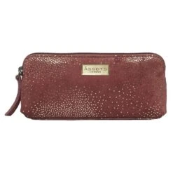 Assots London Emily Sparkle Make Up Bag - Maroon Red/Yellow