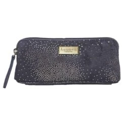 Assots London Emily Sparkle Make Up Bag - Navy/Yellow