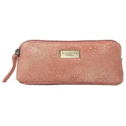 Assots London Emily Sparkle Make Up Bag - Rust Orange/Yellow