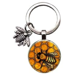 Bassin And Brown Bee Key Ring - Black/Yellow