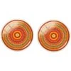 Bassin And Brown Bohemian Swirl Cufflinks - Orange/Red/Green