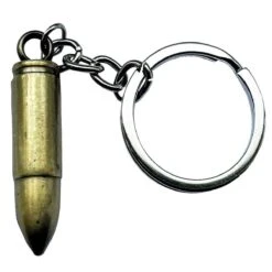 Bassin And Brown Bullet Key Ring - Antique Bronze