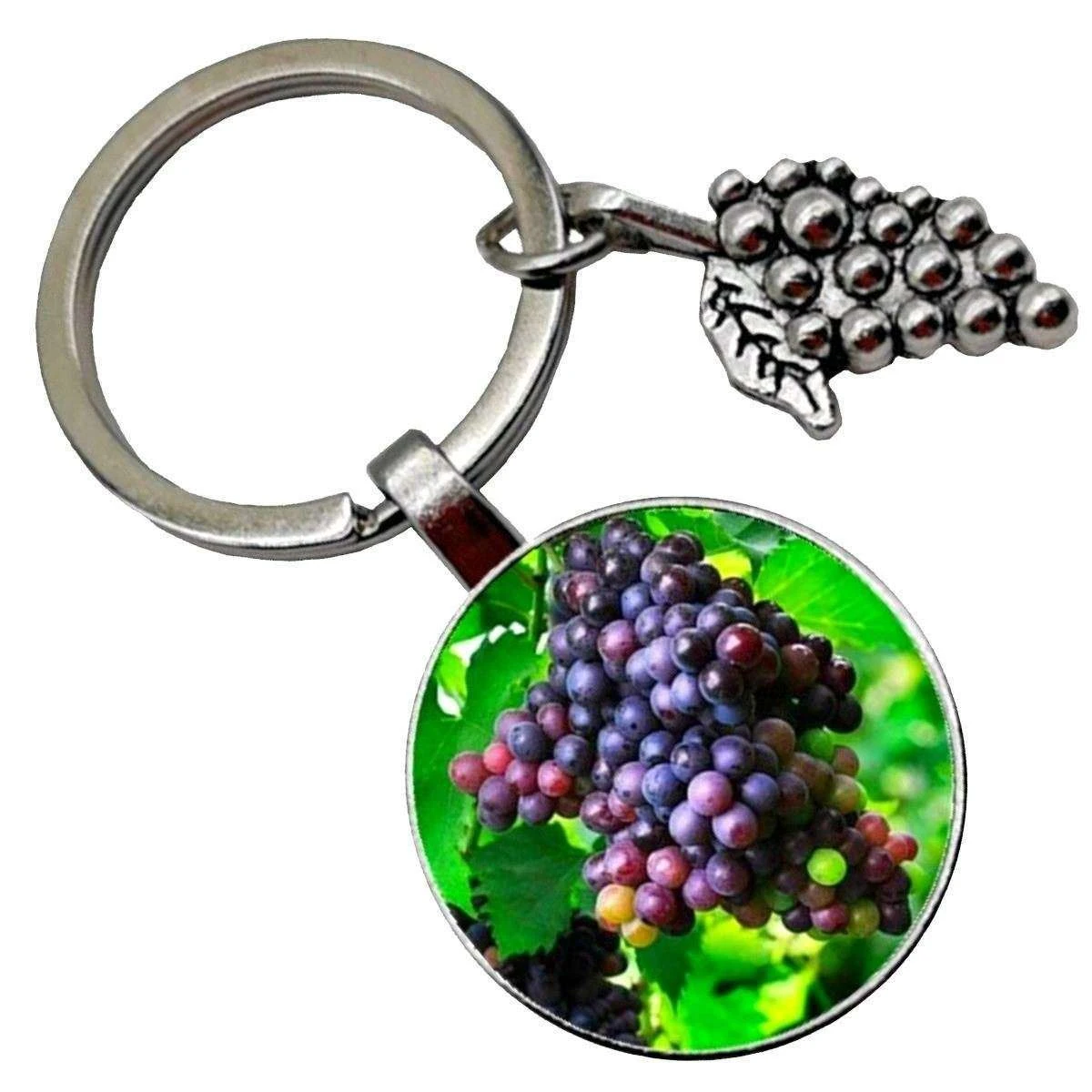 Bassin And Brown Bunch Of Grapes Key Ring - Green/Wine/Blue - Image 2