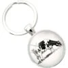 Bassin And Brown Cow Key Ring - Black/White