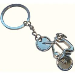 Bassin And Brown Cycling Key Ring - Silver