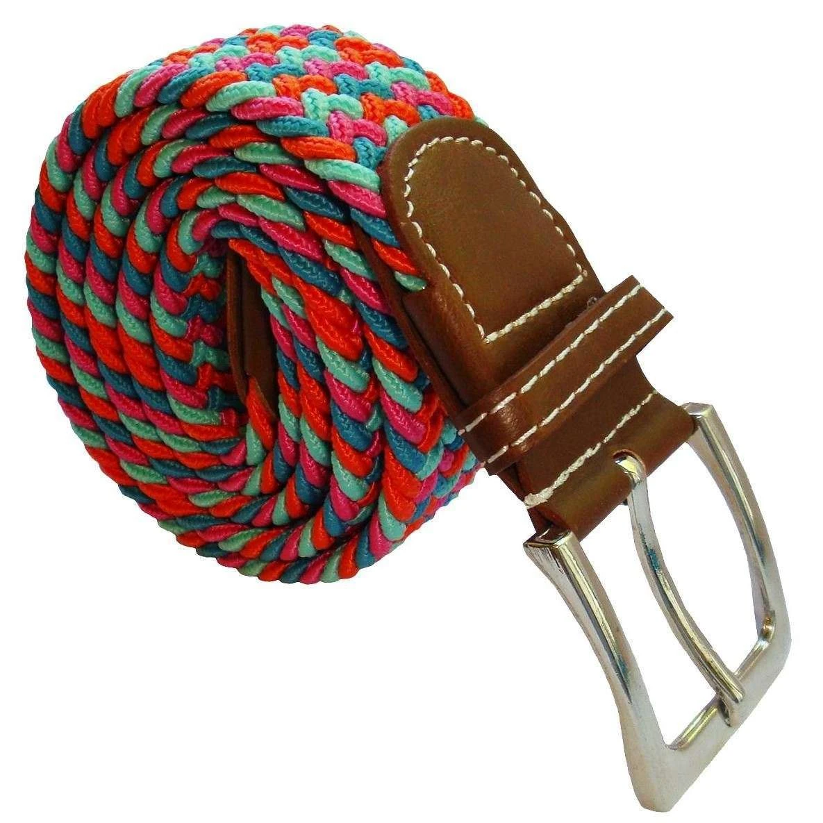Bassin And Brown Elasticated Woven Belt - Multi-colour