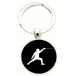 Bassin And Brown Fencing Keyring - Black/White