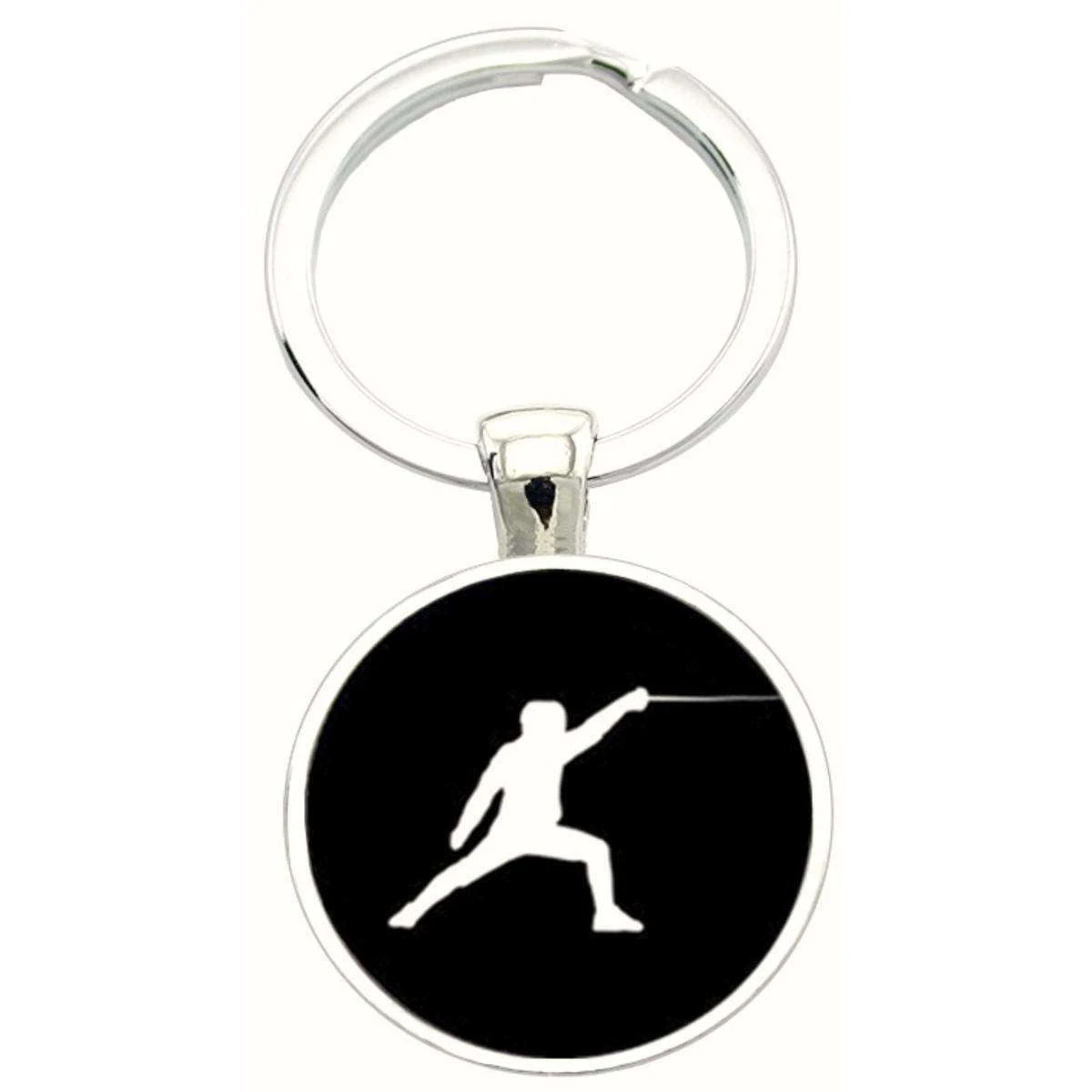 Bassin And Brown Fencing Keyring - Black/White