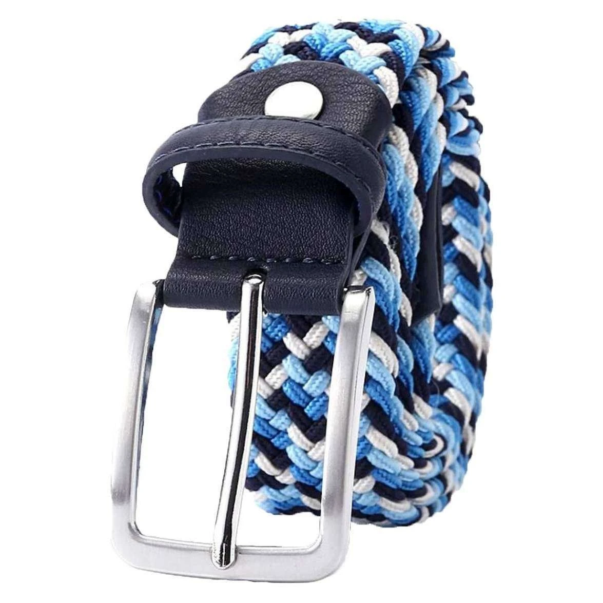 Bassin And Brown Four Colour Stripe Matt Belt - Blue/Navy/White - Image 2