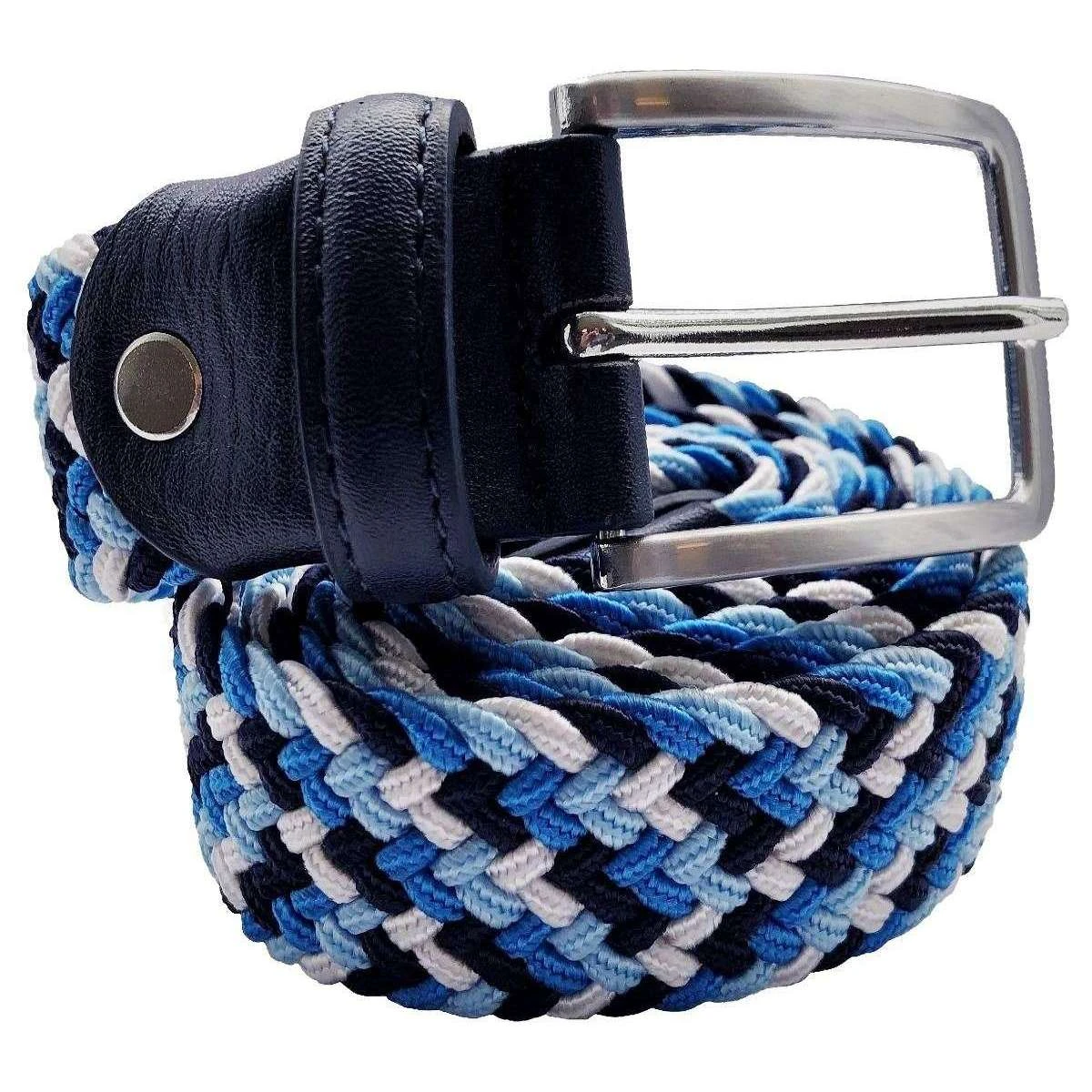Bassin And Brown Four Colour Stripe Matt Belt - Blue/Navy/White - Image 3