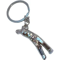 Bassin And Brown Golfer Key Ring - Silver