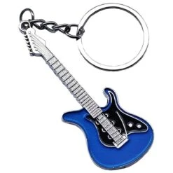 Bassin And Brown Guitar Key Ring - Blue/Black/Silver