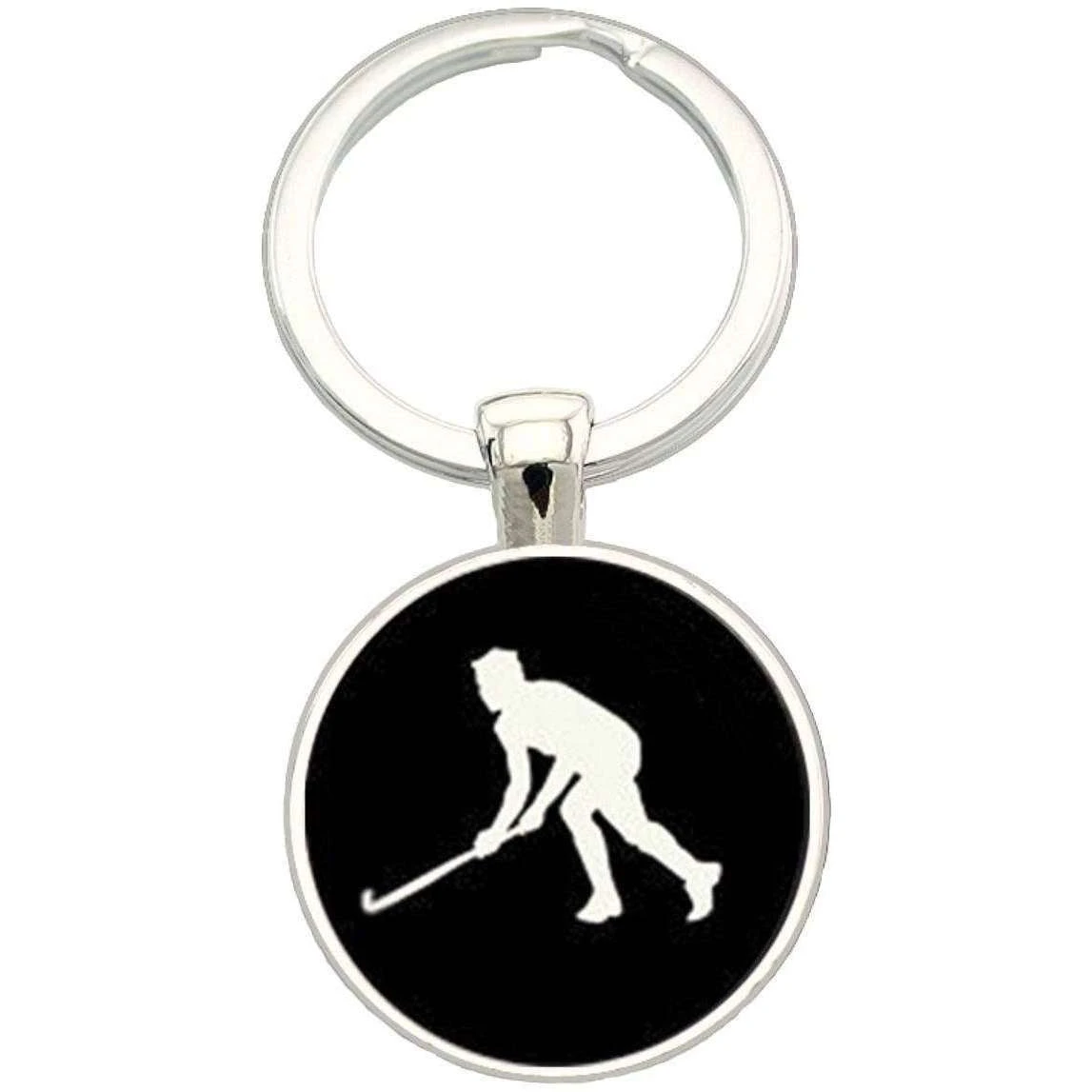 Bassin And Brown Hockey Player Key Ring - Black/White - Image 3