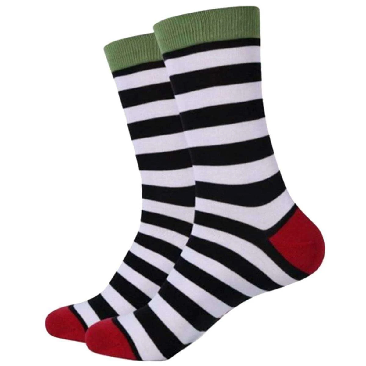 Bassin And Brown Hooded Striped Contrasting Heel And Toe Socks - Black/White - Image 2