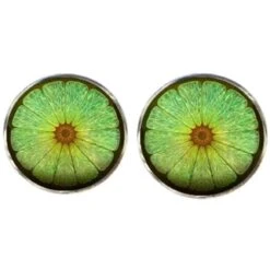 Bassin And Brown Lime Fruit Cufflinks - Green