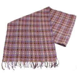 Bassin And Brown Messi Mini Diamond Wool Scarf - Brown/Blue
