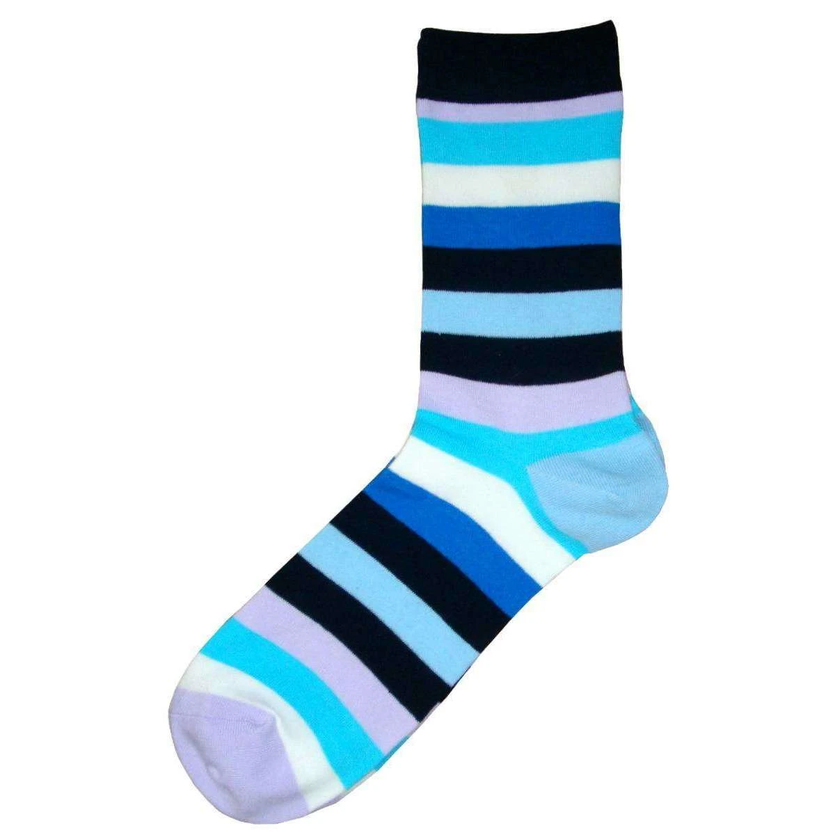 Bassin And Brown Multi Stripe Socks - Blue/Multi-colour