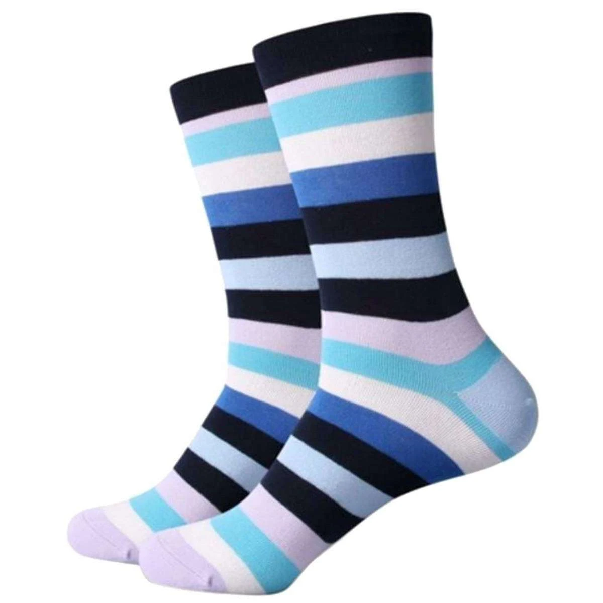 Bassin And Brown Multi Stripe Socks - Blue/Multi-colour - Image 2