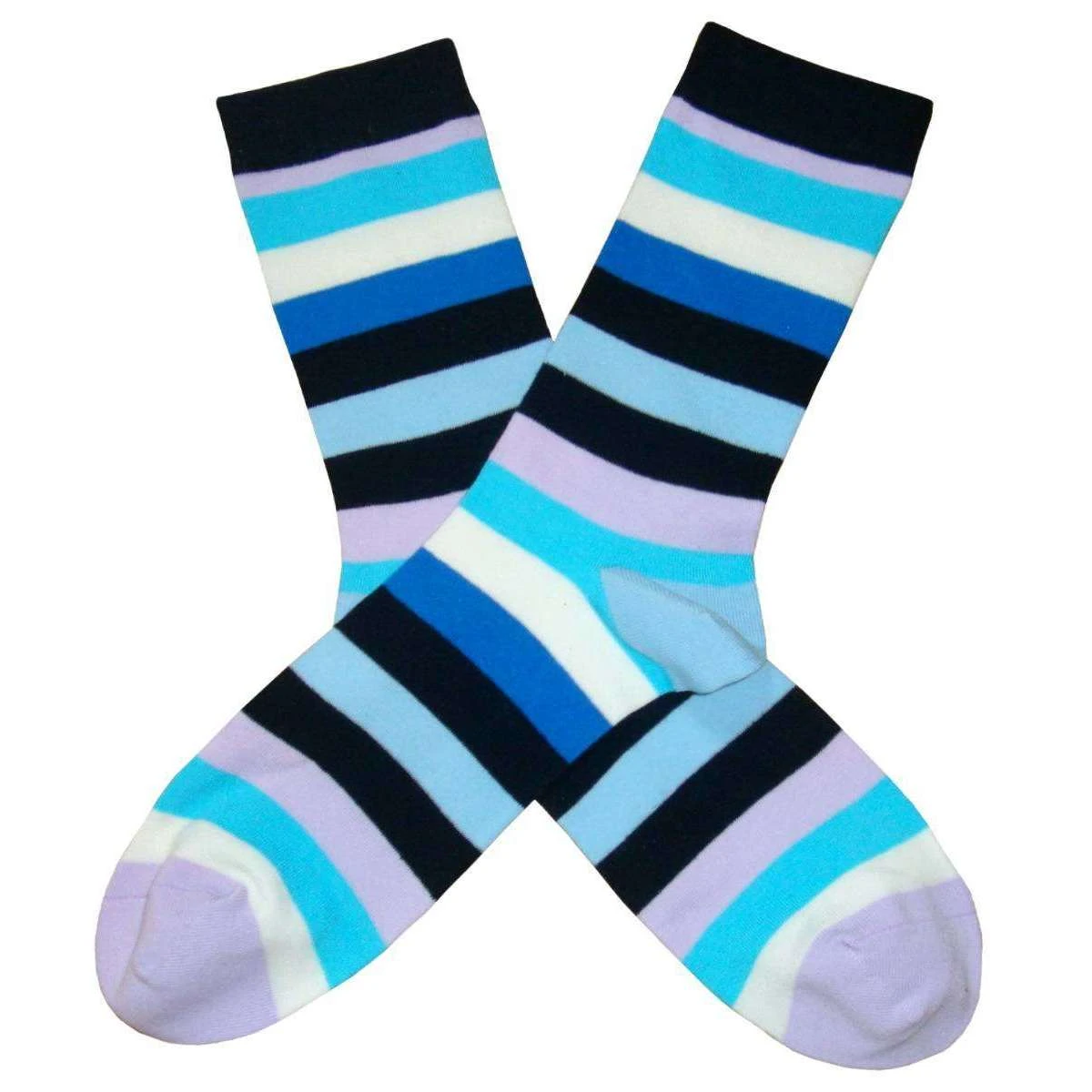 Bassin And Brown Multi Stripe Socks - Blue/Multi-colour - Image 3