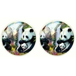 Bassin And Brown Panda Bears Cufflinks - Black/White