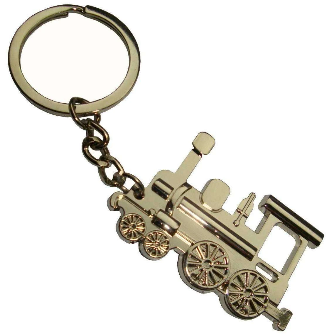 Bassin And Brown Train Keyring - Silver