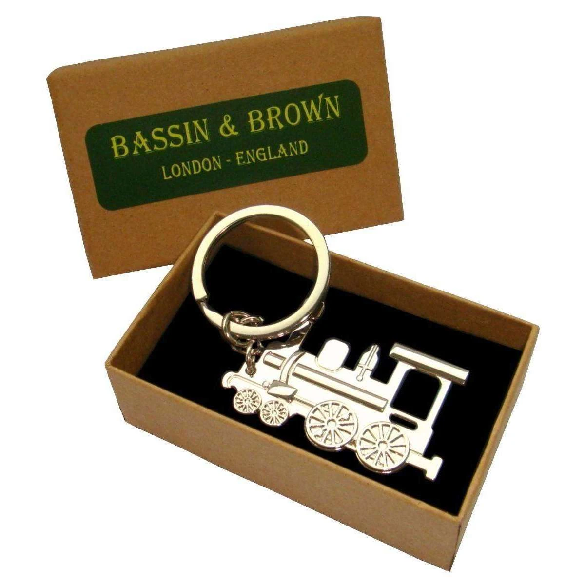 Bassin And Brown Train Keyring - Silver - Image 2