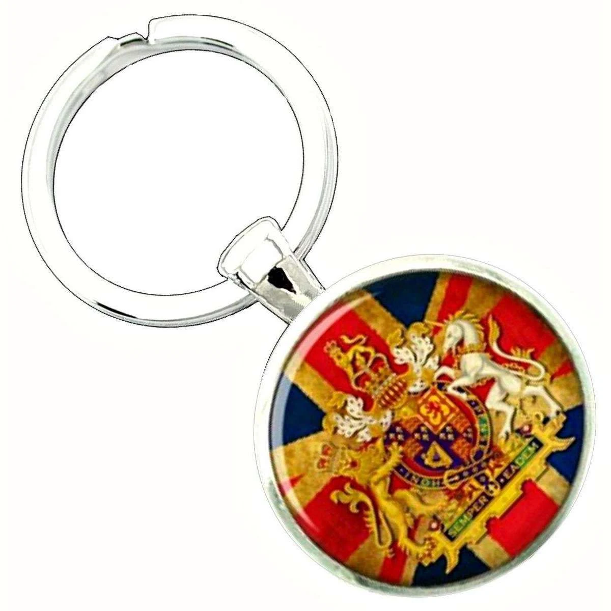 Bassin And Brown Vintage British Union Jack Flag Key Ring - Red/White/Blue - Image 2