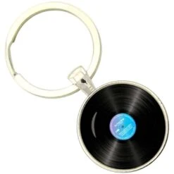 Bassin And Brown Vinyl Disc Key Ring -Black/Blue