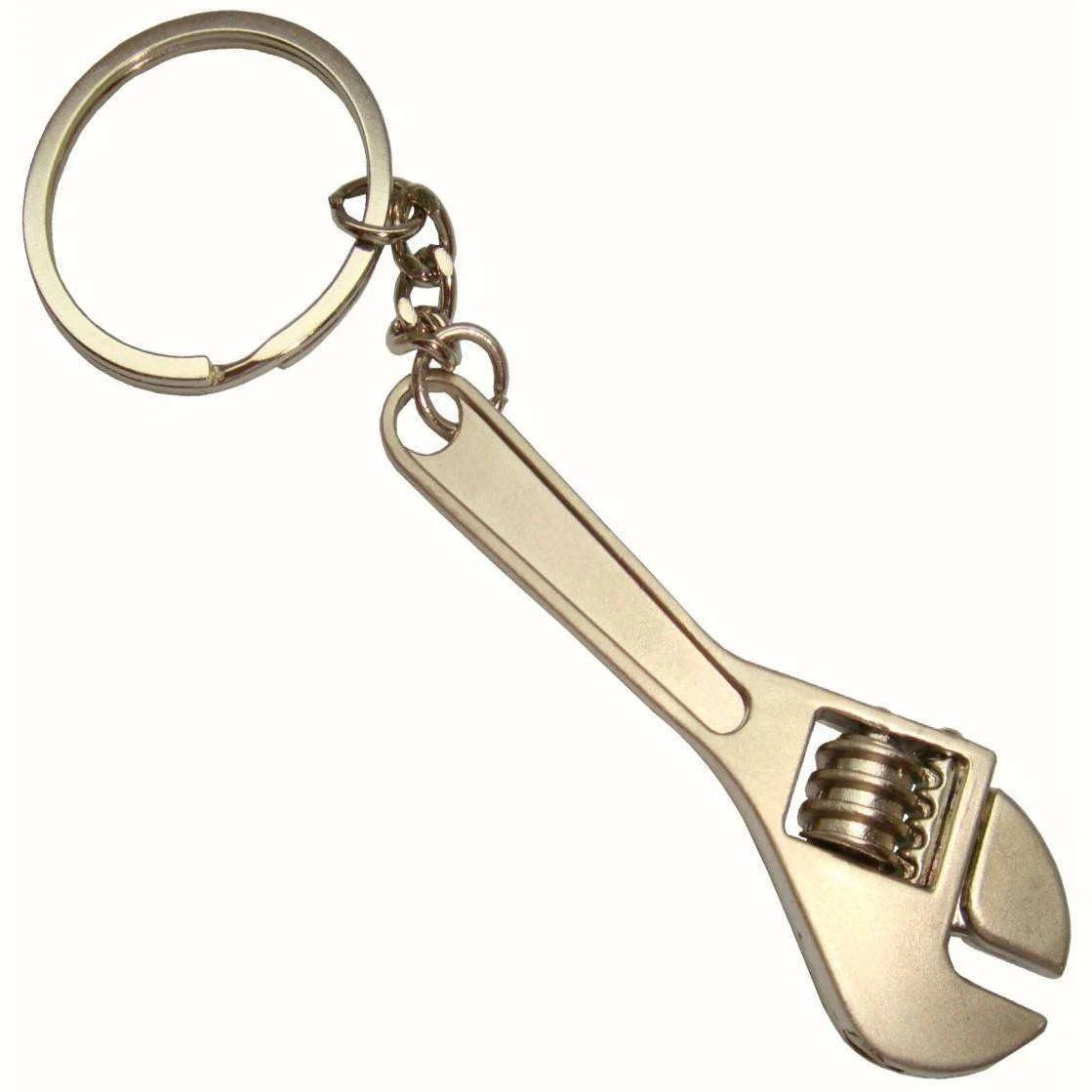 Bassin And Brown Wrench Keyring - Matte Silver