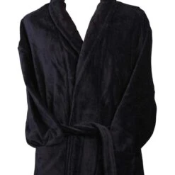 Bown Of London Baron Cotton Velour Dressing Gown - Navy