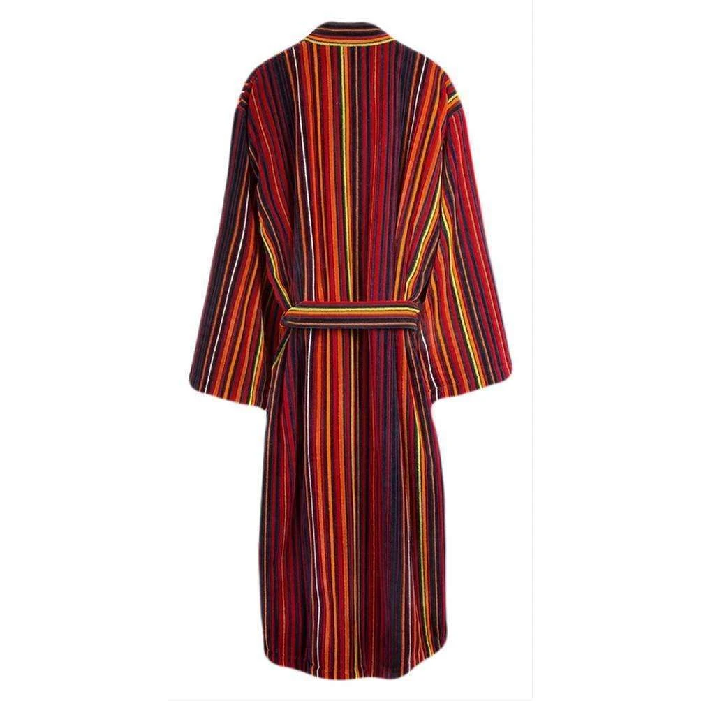 Bown Of London Regent Stripe Dressing Gown - Orange/Purple/Red - Image 2