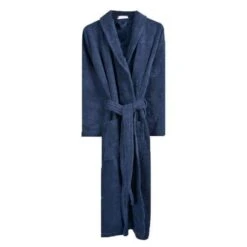 Bown Of London Terry NUA Cotton Towelling Dressing Gown - Navy