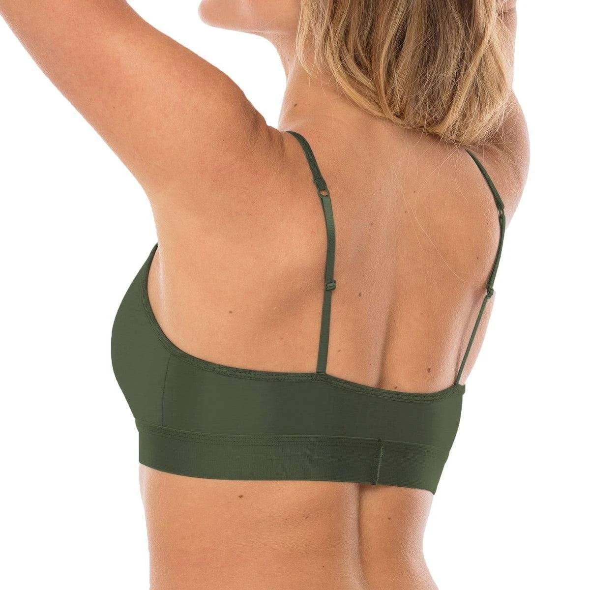Comfyballs Wood Crop Bra - Olive Green - Image 2