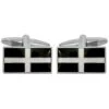 David Van Hagen Cornish St Piran Flag Cufflinks - Black/White