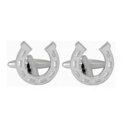 David Van Hagen Horse Shoe Cufflinks - Silver
