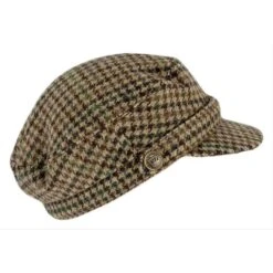 Dents Abraham Moon Dogstooth Fiddler Cap - Brown
