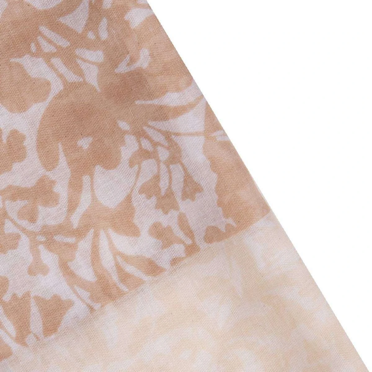 Dents Floral Contrasting Lightweight Scarf - Taupe Brown - Image 2