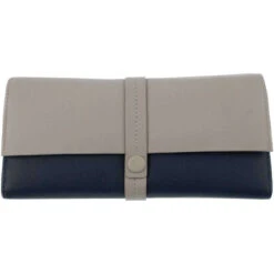 Dents Large Block Colour Purse - Off White/Navy