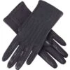 Dents Olivia Half Silk Lined Hairsheep Leather And Elastane Gloves - Navy