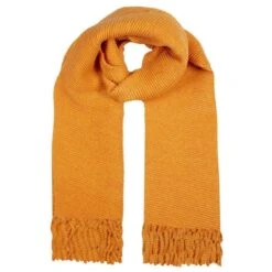 Dents Pleated Stole Scarf - Burnt Orange
