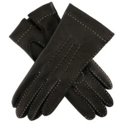 Dents Sandringham Unlined Gloves - Black/Ivory Cream