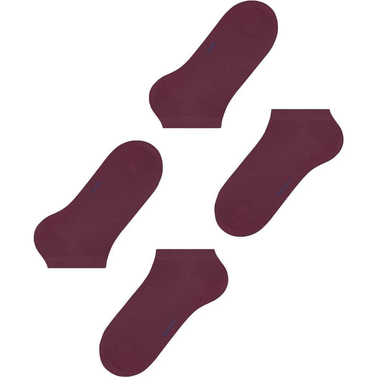 Esprit Basic Uni 2 Pack Sneaker Socks - Shadow Red - Image 5