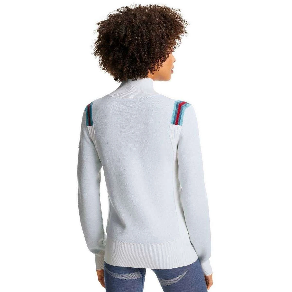 Falke Capsule Mock Neck Pullover - Off White/Blue - Image 3